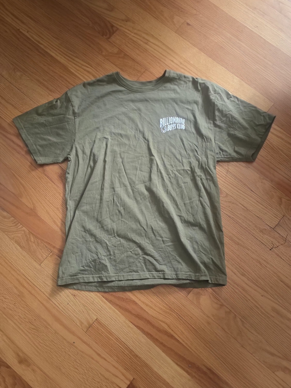 Billionaire Boys Club Olive Green Tee with White Astronaut Graphic - Picture 2 of 2